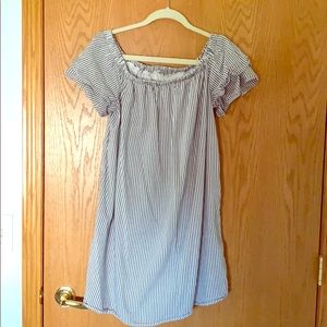 Old Navy Striped Off Shoulder Dress